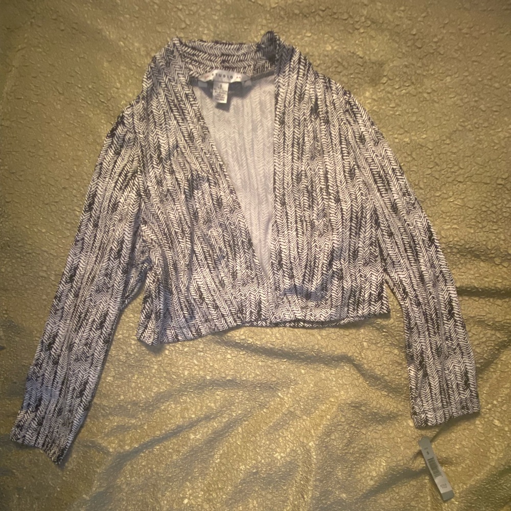 Womans studio A size s black and white cardigan